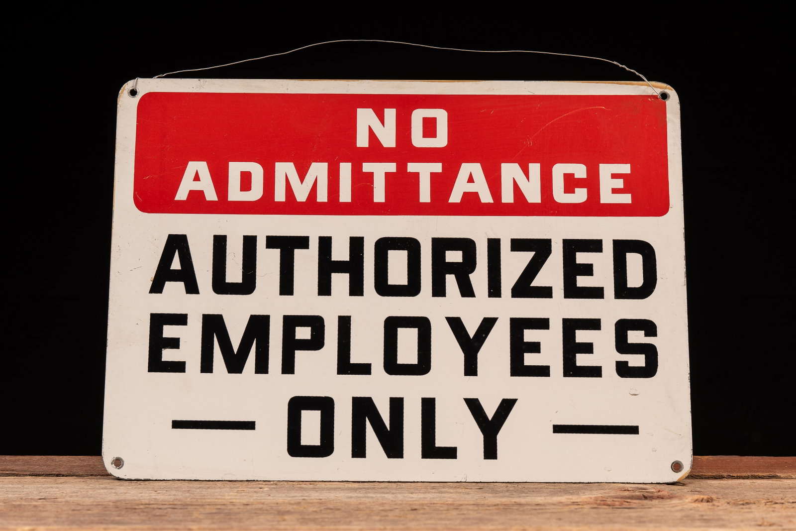 -No Admittance- Aluminum Industrial Sign: **NOTE: Any shipping quotes provided on this screen or on your Live Auctioneers invoice are provided by Live Auctioneers. In-house shipping is available on all lots. For in-house shipping quotes,