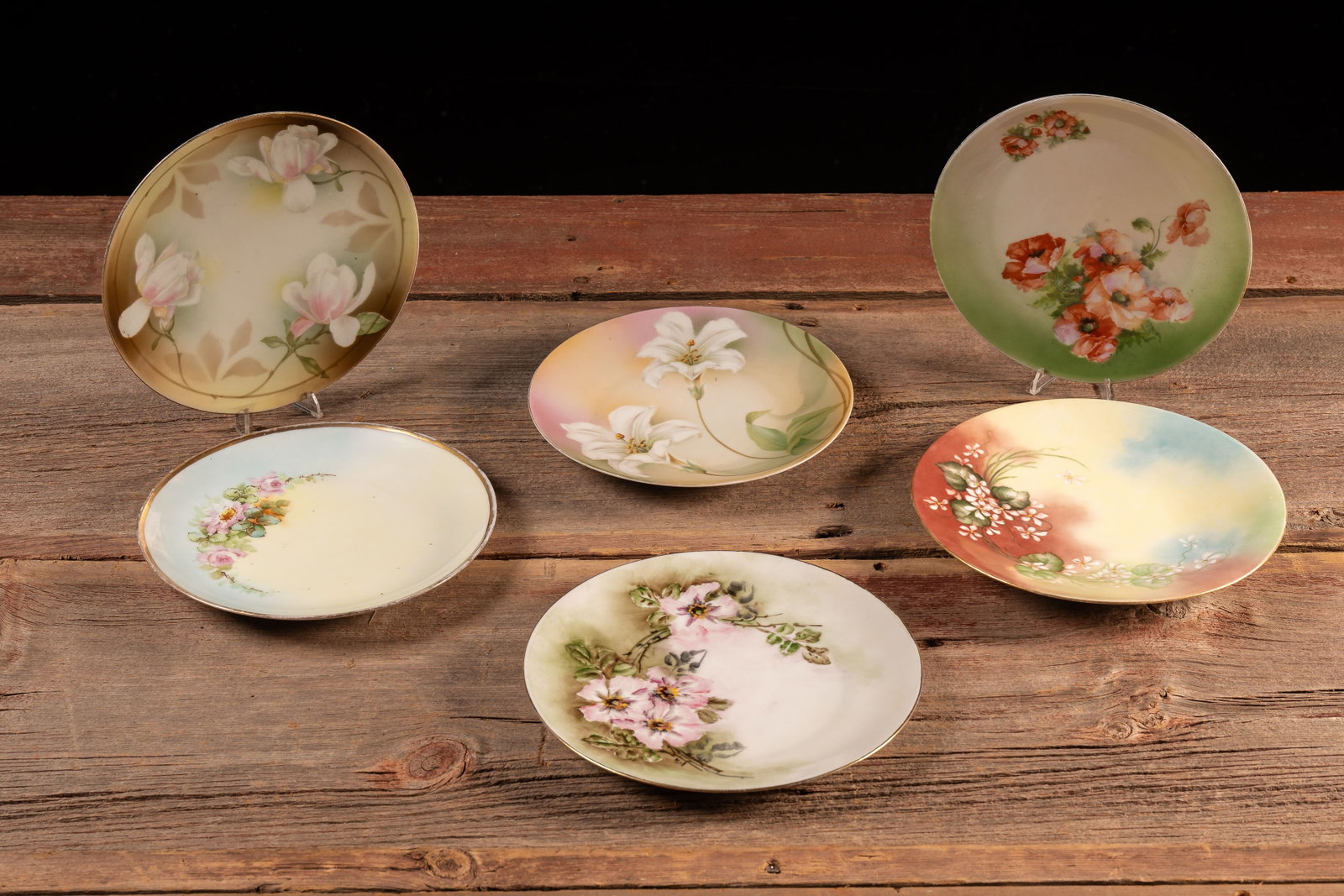 Hand-Painted German and French Porcelain Plates: **NOTE: Any shipping quotes provided on this screen or on your Live Auctioneers invoice are provided by Live Auctioneers. In-house shipping is available on all lots. For in-house shipping quotes, plea