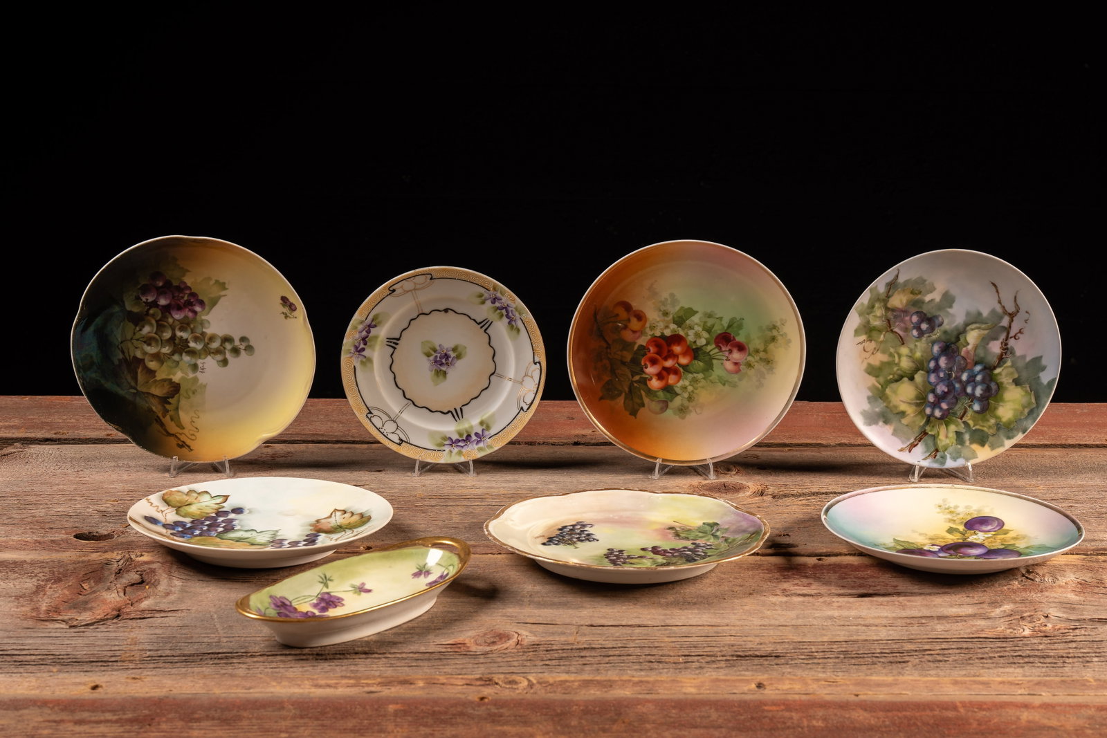 Hand-Painted Porcelain Serving Dishes: **NOTE: Any shipping quotes provided on this screen or on your Live Auctioneers invoice are provided by Live Auctioneers. In-house shipping is available on all lots. For in-house shipping quotes, plea