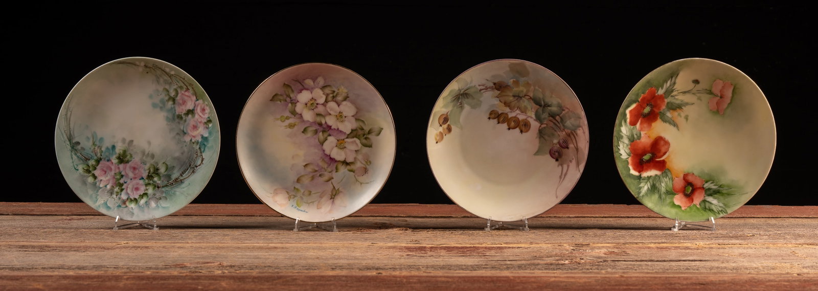 Hand-Painted German and Austrian Porcelain Plates: **NOTE: Any shipping quotes provided on this screen or on your Live Auctioneers invoice are provided by Live Auctioneers. In-house shipping is available on all lots. For in-house shipping quotes, plea