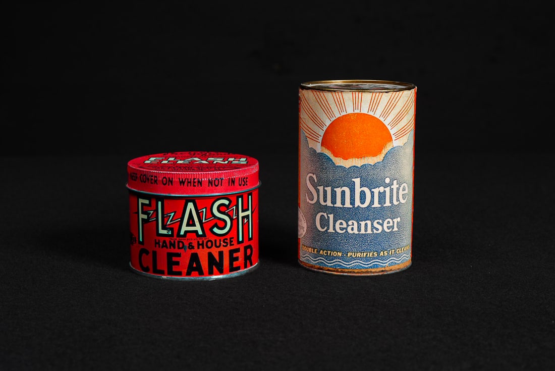 Pair of Vintage Cleaner Tins, Flash and Sunbrite (1 of 7)
