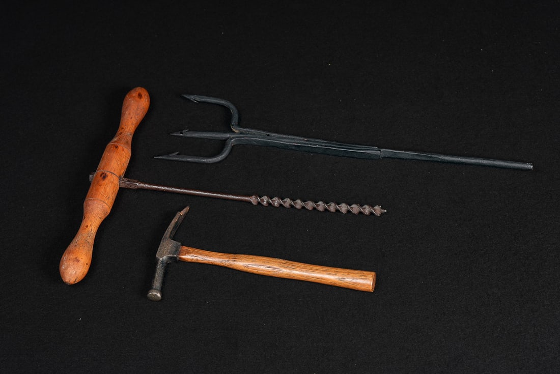 Set of Three Early American Tradesman Hand Tools (1 of 6)
