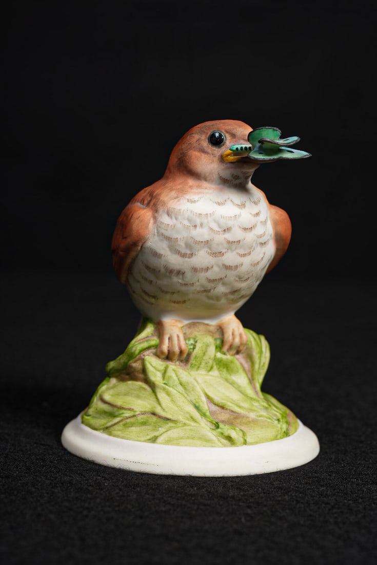 Boehm Porcelain Baby Wood Thrush, No. 444: **NOTE: Any shipping quotes provided on this screen or on your Live Auctioneers invoice are provided by Live Auctioneers. In-house shipping is available on all lots. For in-house shipping quotes, plea