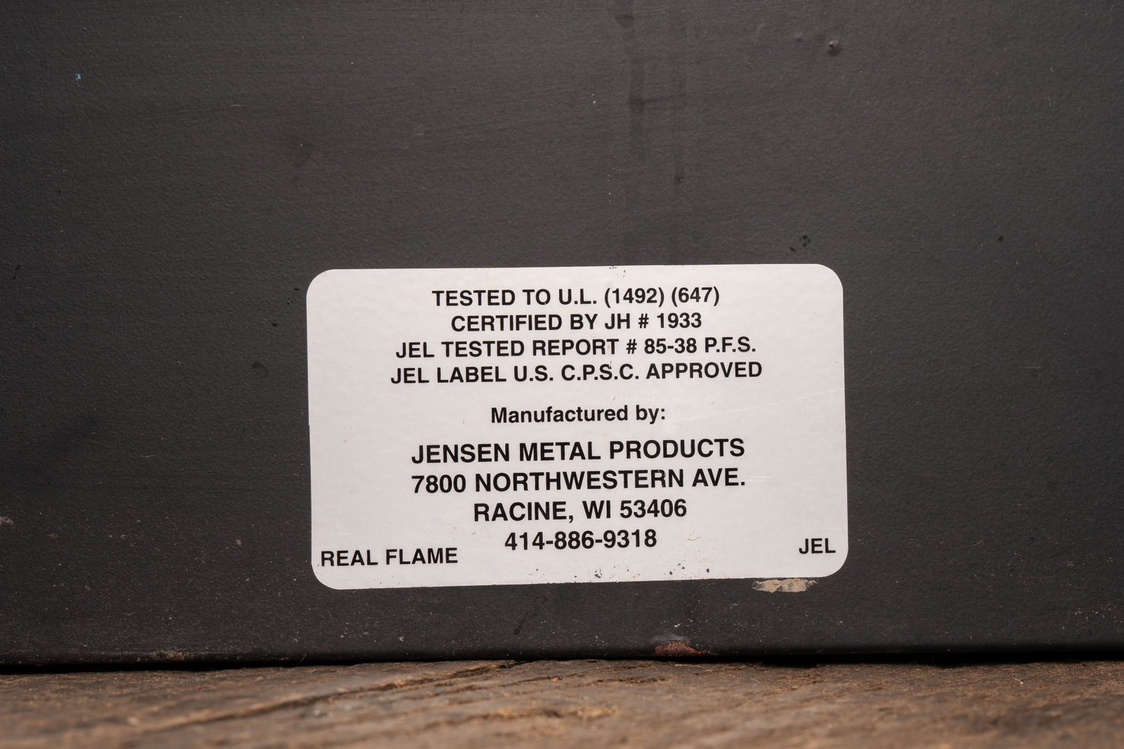 Jensen Gas Fireplace Insert Unit - 9