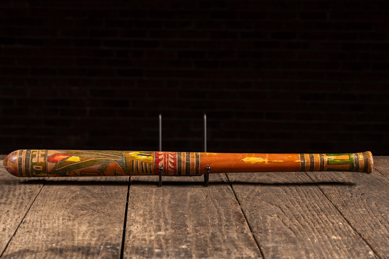 Decorated Mesoamerican Style Wooden Cudgel Club: **NOTE: Any shipping quotes provided on this screen or on your Live Auctioneers invoice are provided by Live Auctioneers. In-house shipping is available on all lots. For in-house shipping quotes, plea