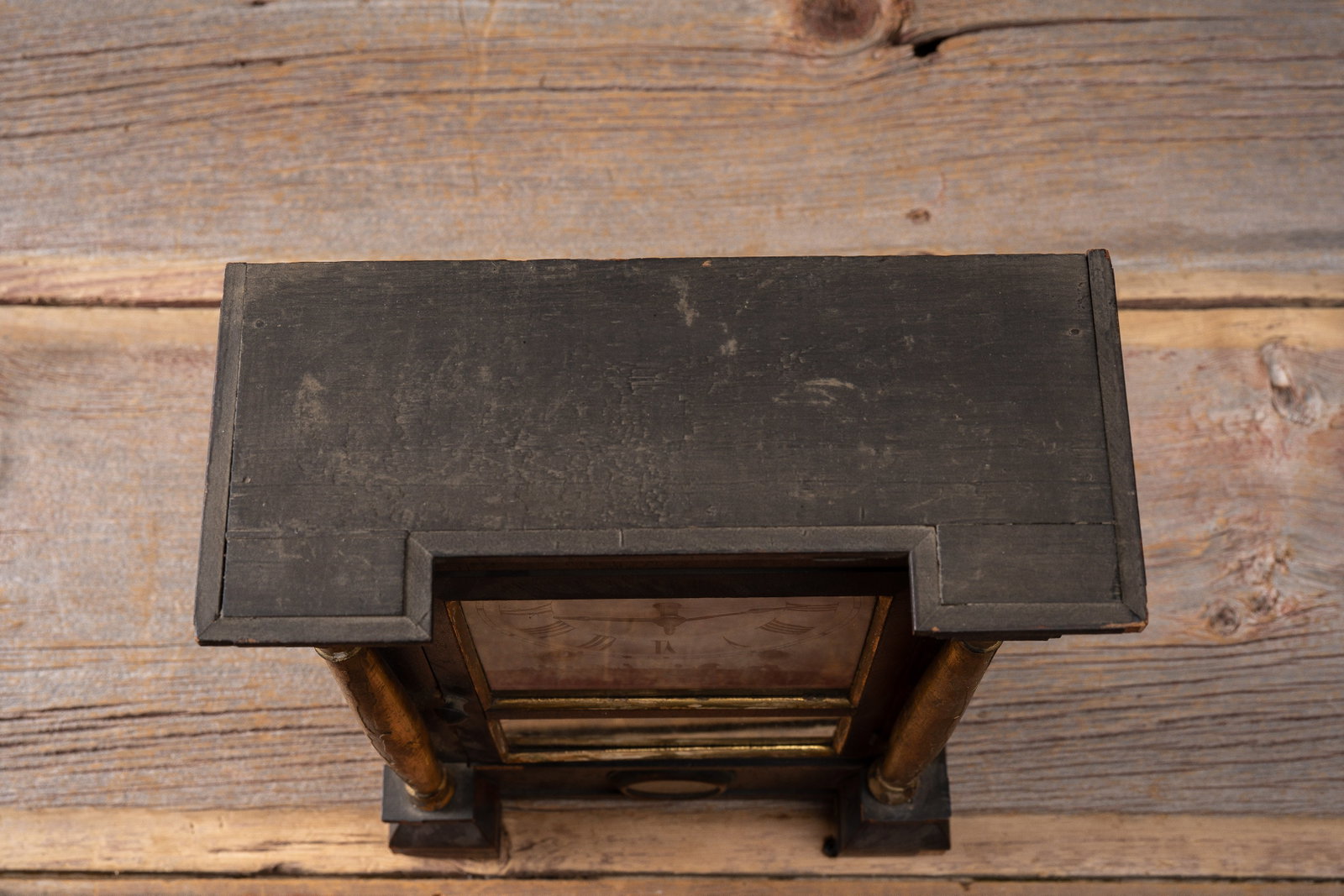 Antique Column Mirror Shelf Clock - 6