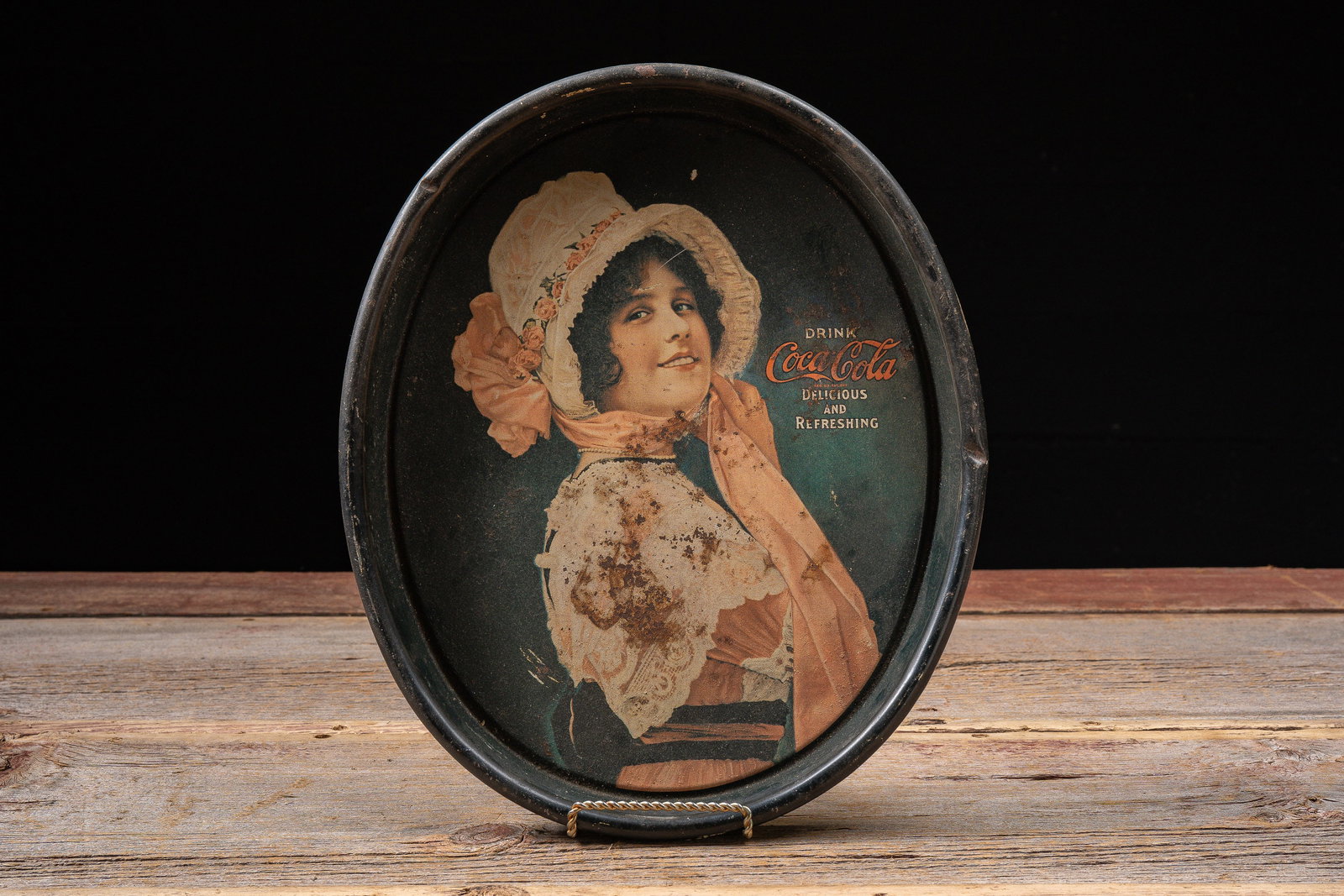 Coca-Cola Serving Tray with Victorian Lady c. 1910 (1 of 6)