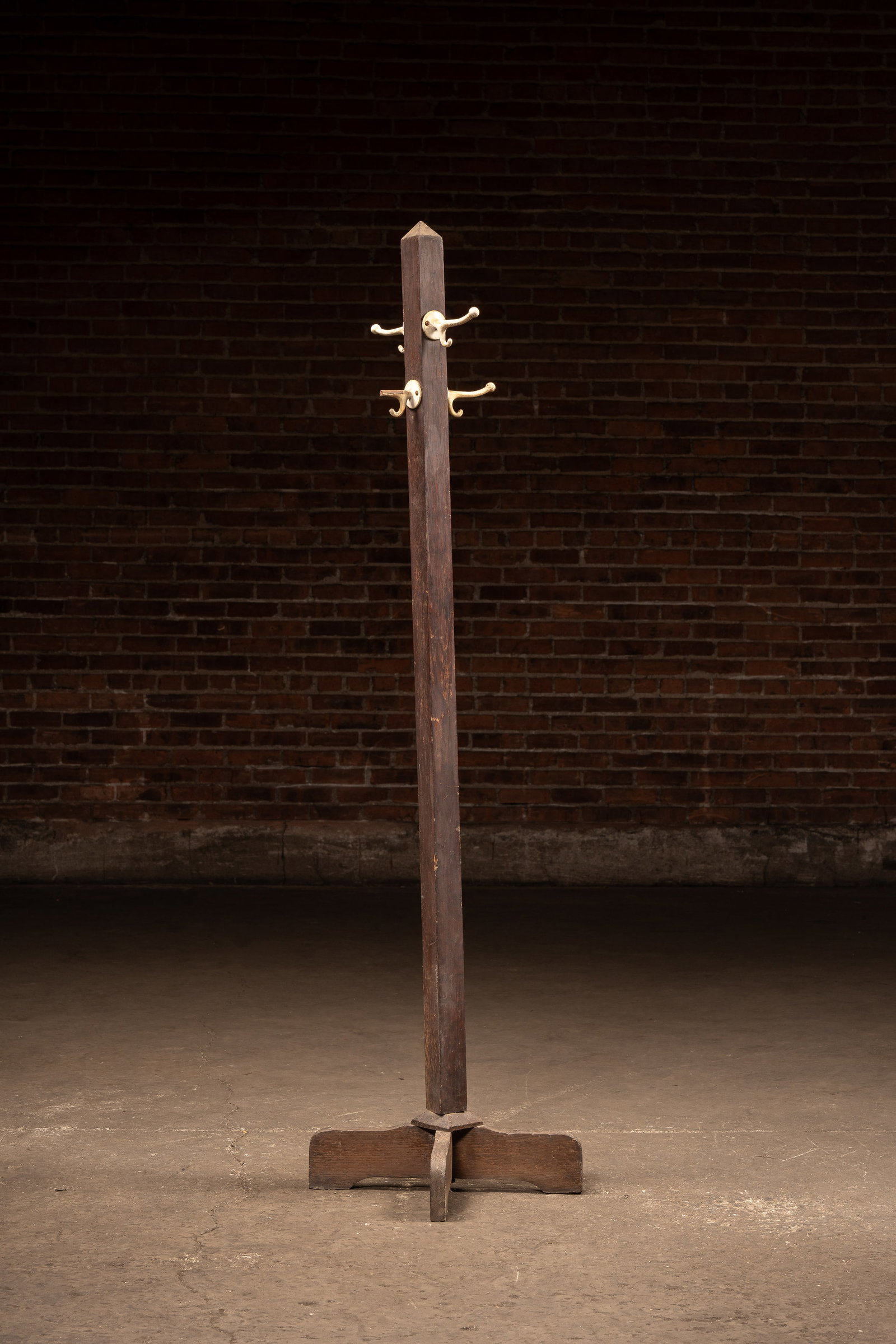 Primitive Dark Oak Coat Tree - 2