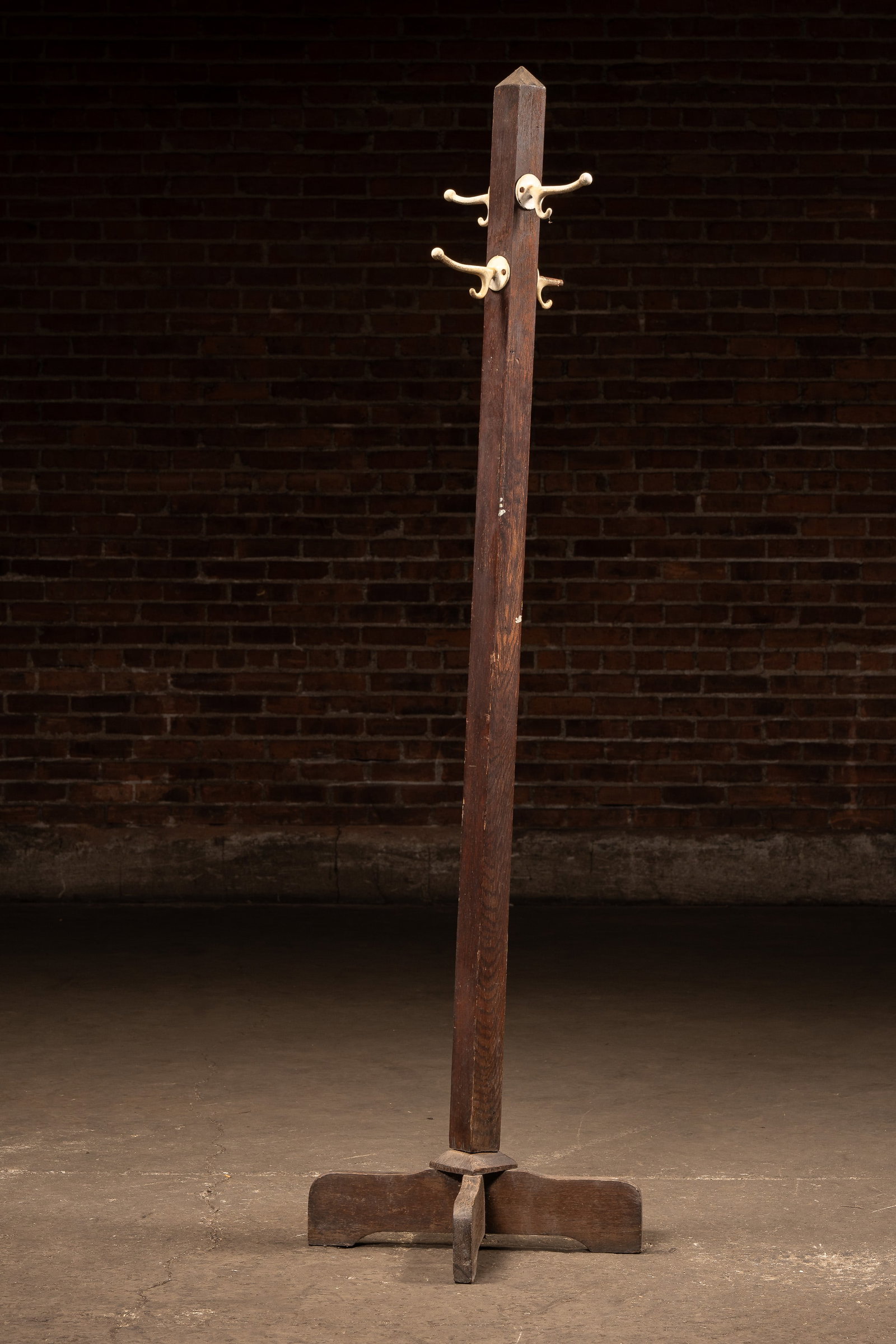 Primitive Dark Oak Coat Tree - 3