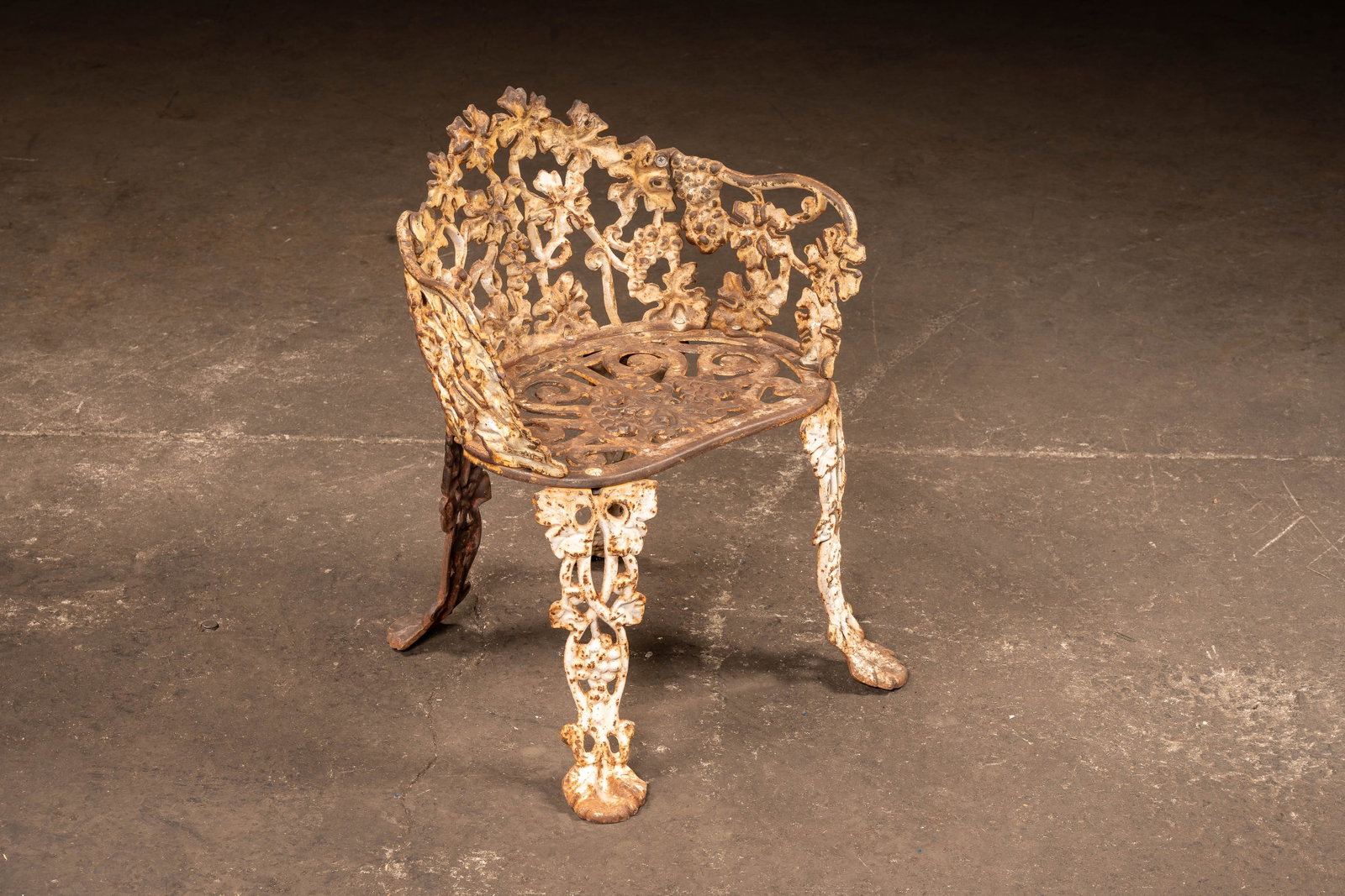 Antique Cast Iron Ornate Chair: **NOTE: Any shipping quotes provided on this screen or on your Live Auctioneers invoice are provided by Live Auctioneers. In-house shipping is available on all lots. For in-house shipping quotes,
