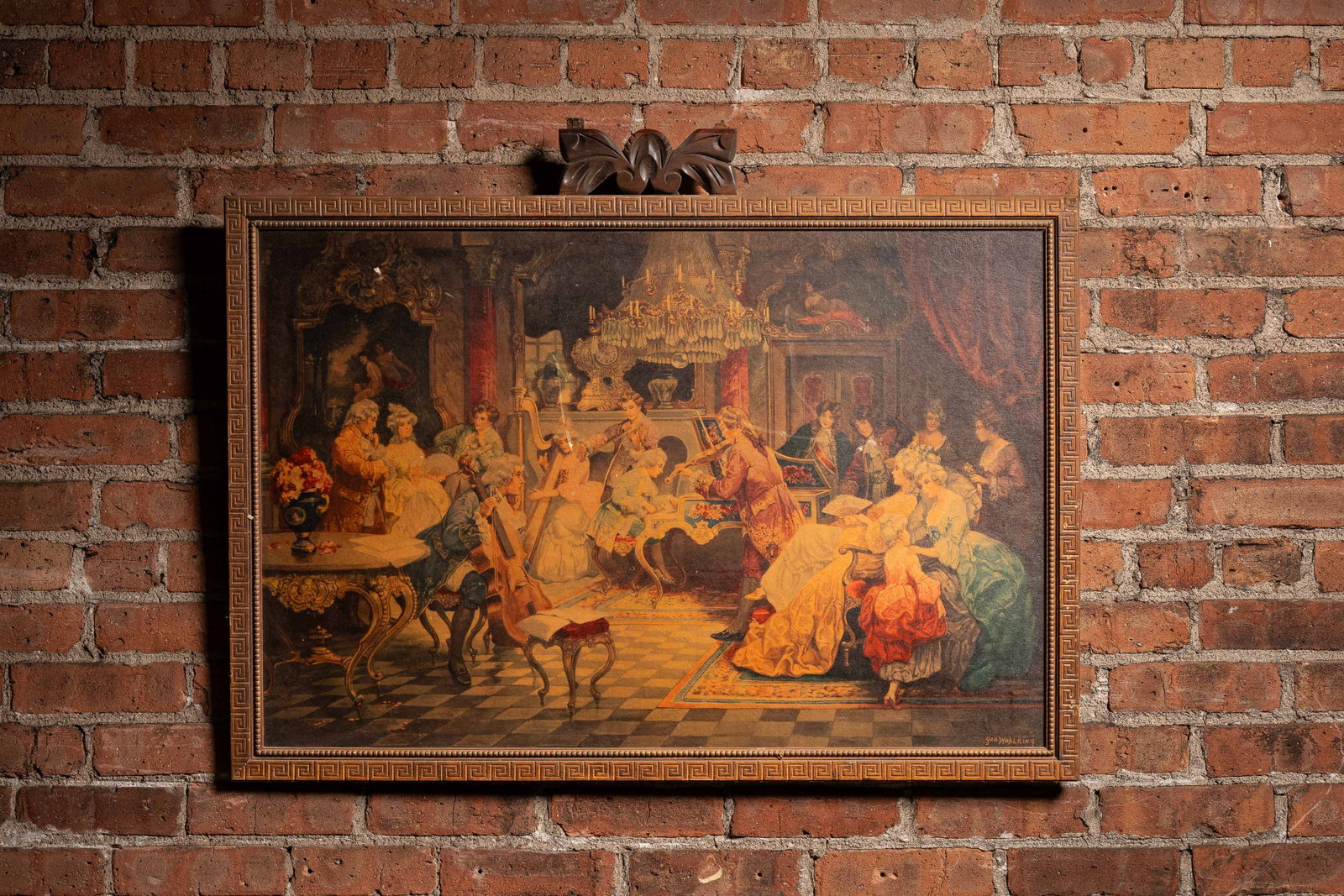 Mozart at the Royal Court - Wohlking, Framed Print: **NOTE: Any shipping quotes provided on this screen or on your Live Auctioneers invoice are provided by Live Auctioneers. In-house shipping is available on all lots. For in-house shipping quotes,