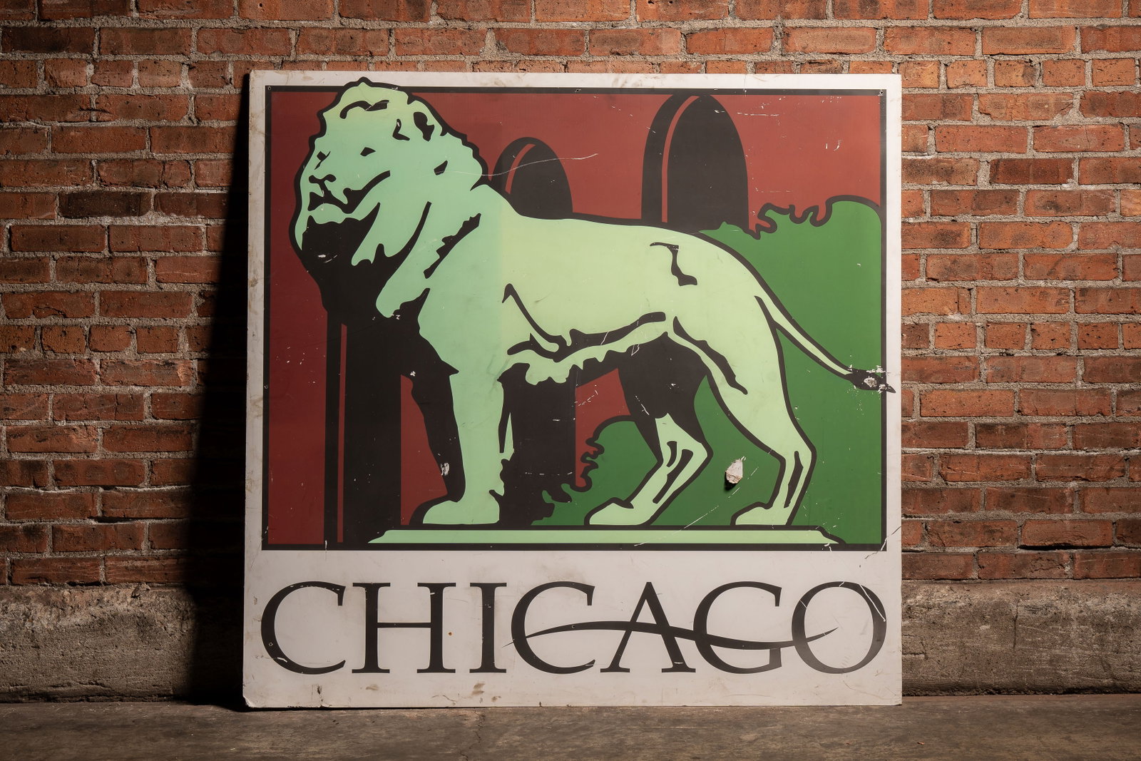 Art Institute of Chicago Large Metal Lion Signage: **NOTE: Any shipping quotes provided on this screen or on your Live Auctioneers invoice are provided by Live Auctioneers. In-house shipping is available on all lots. For in-house shipping quotes,