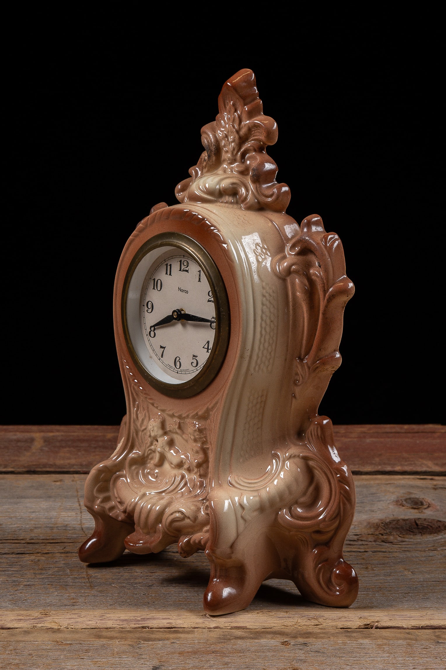 Narco German Ceramic Mantel Clock - 2