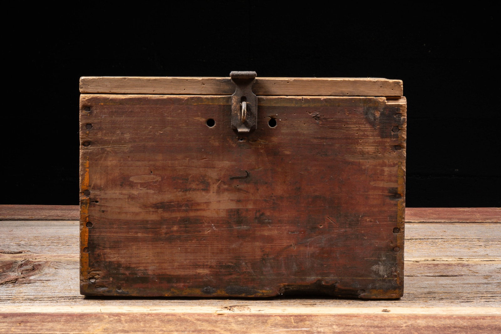 Primitive Handmade Wooden Storage Box (1 of 4)