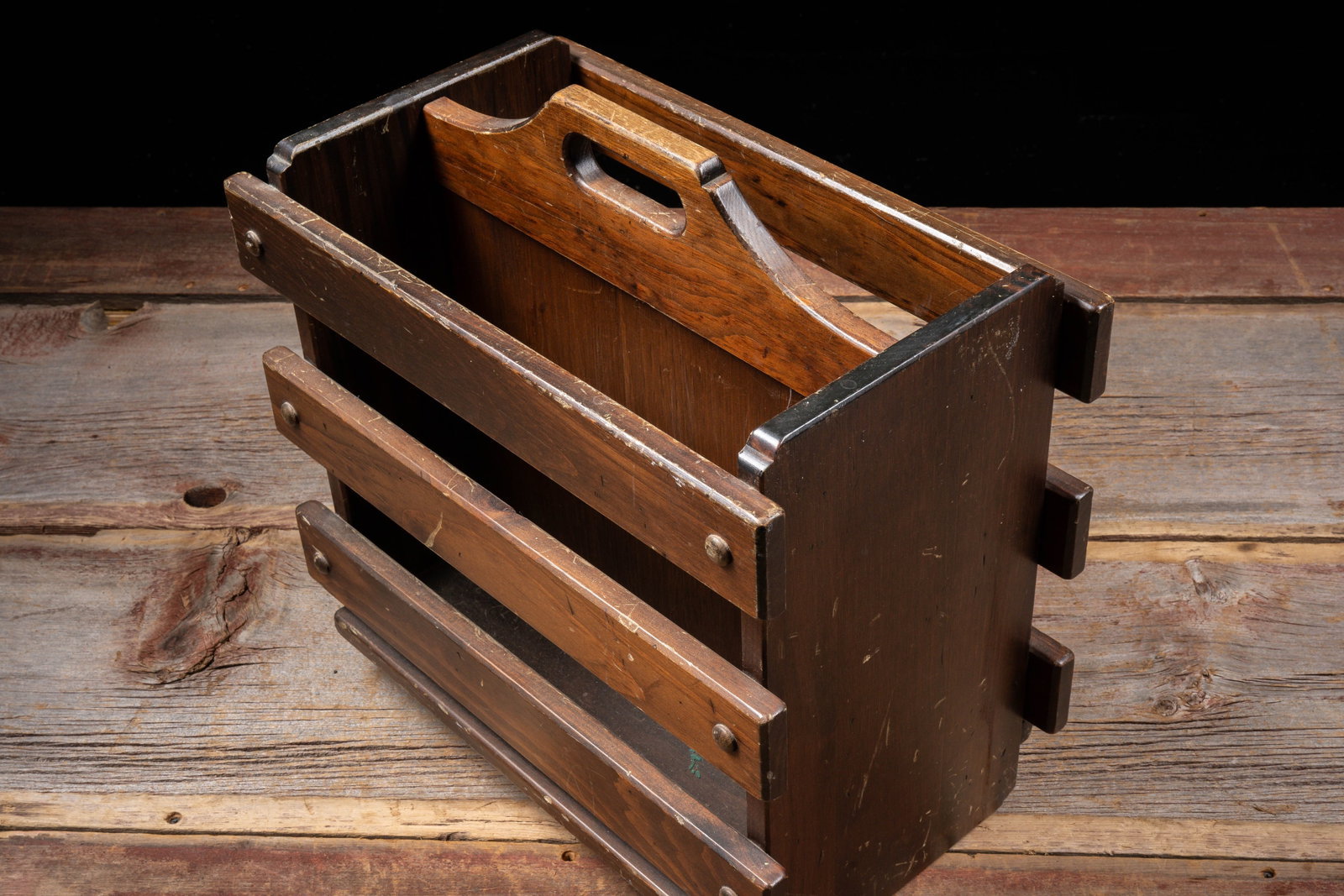 Wooden Slat Magazine Rack (1 of 5)