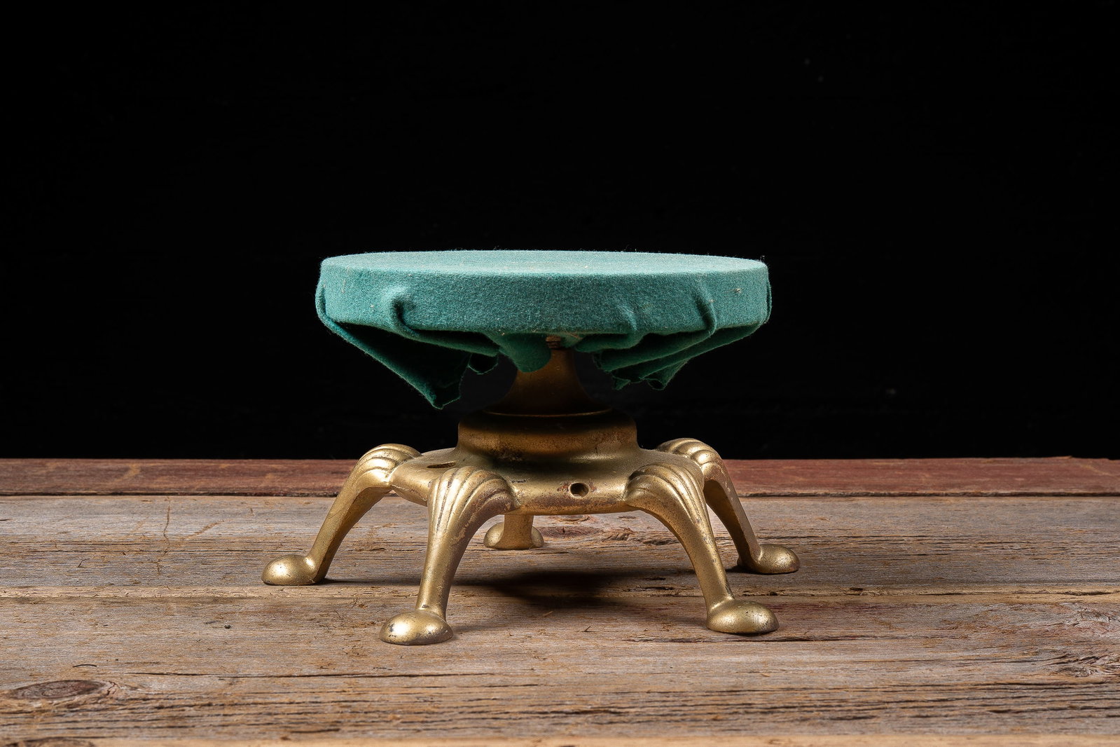 Cast Iron Piano Stool with Upholstered Seat (1 of 6)