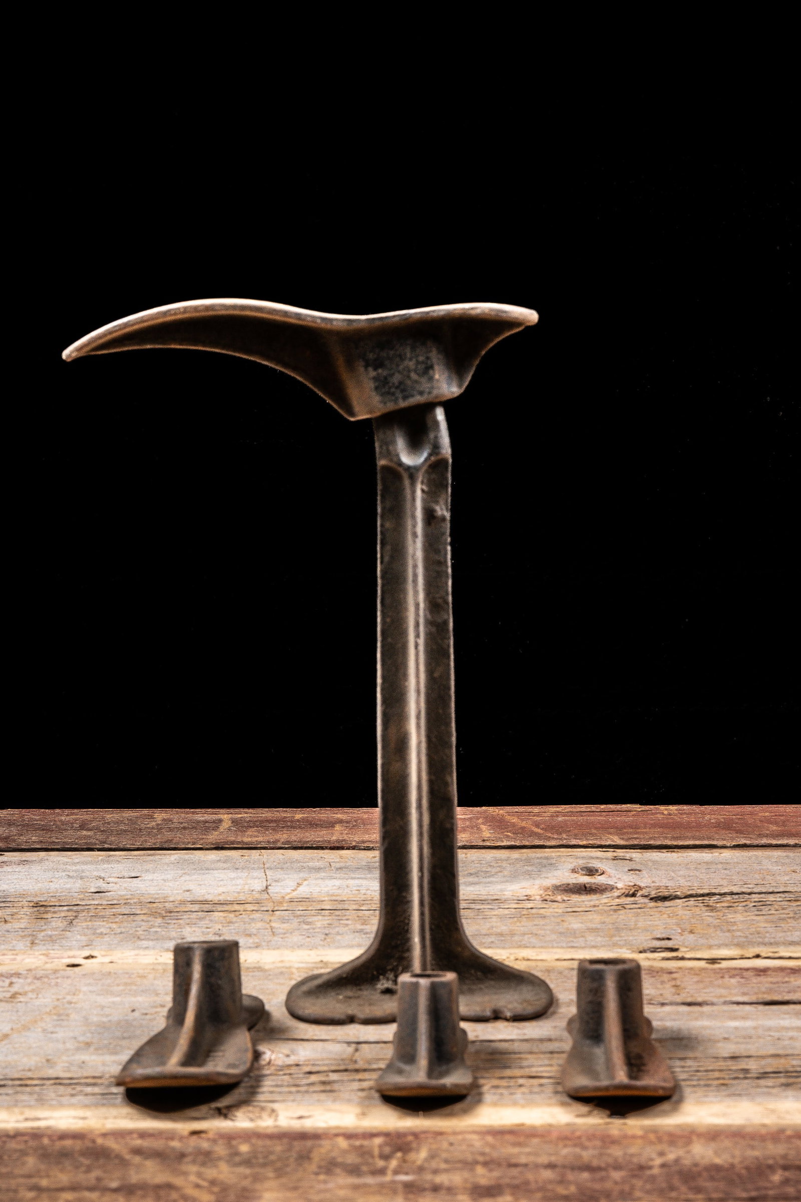 Group of Cast Iron Cobbler’s Last Tools: **NOTE: Any shipping quotes provided on this screen or on your Live Auctioneers invoice are provided by Live Auctioneers. In-house shipping is available on all lots. For in-house shipping quotes,