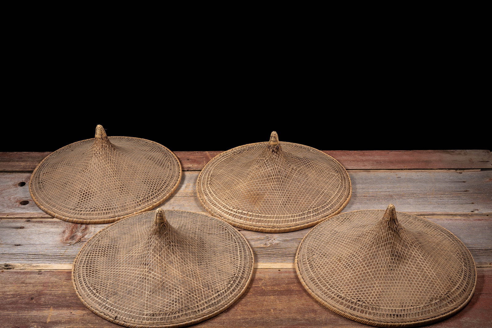 Woven Asian Basket Hat Lot (1 of 4)