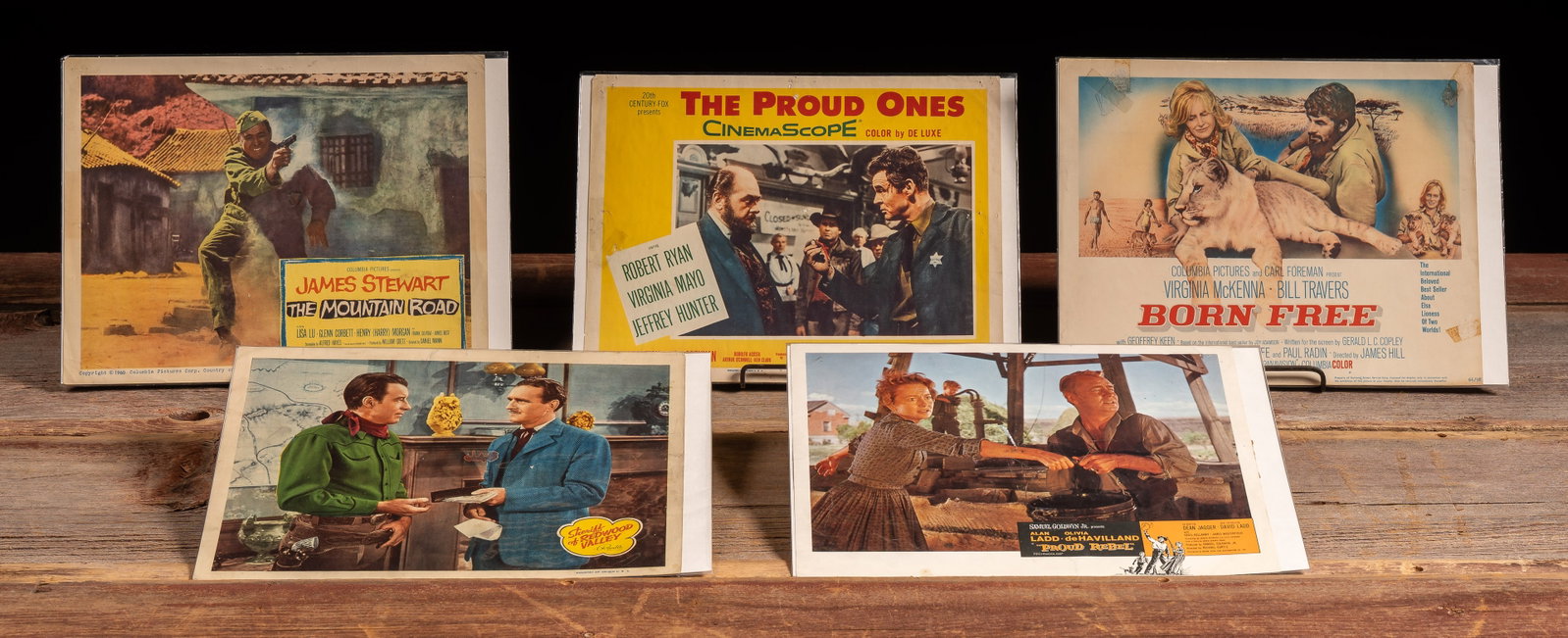 Vintage Movie Lobby Card Lot - 5 Westerns: **NOTE: Any shipping quotes provided on this screen or on your Live Auctioneers invoice are provided by Live Auctioneers. In-house shipping is available on all lots. For in-house shipping quotes, plea