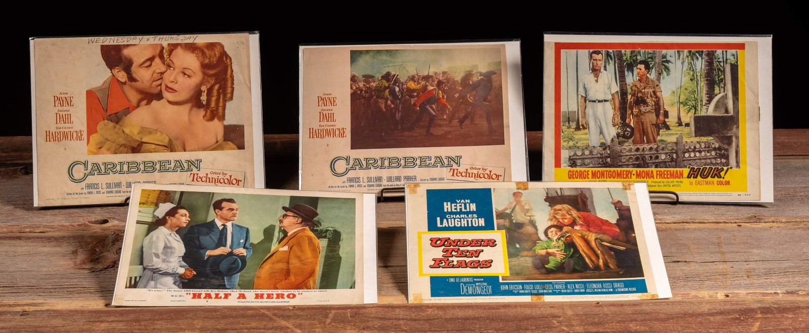 Vintage Movie Lobby Card Lot of 5 Film Stills: **NOTE: Any shipping quotes provided on this screen or on your Live Auctioneers invoice are provided by Live Auctioneers. In-house shipping is available on all lots. For in-house shipping quotes, plea