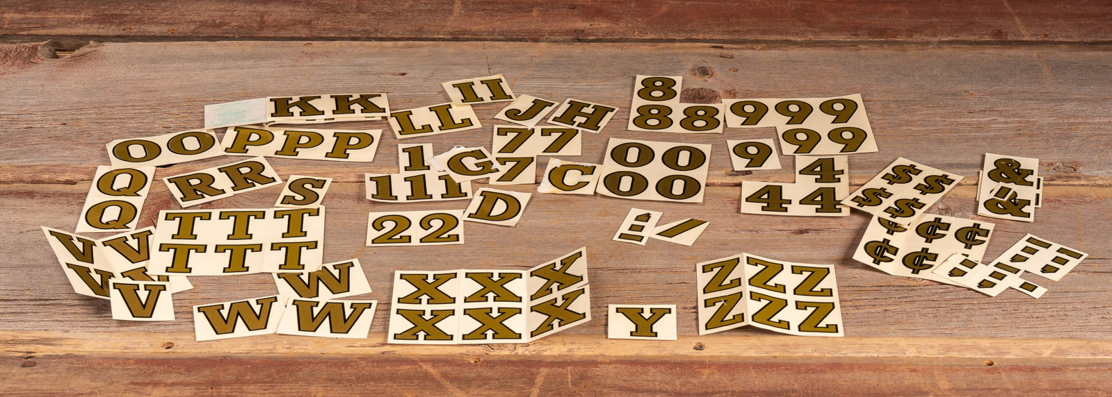 Vintage Reflective Letter Number Sign Set: **NOTE: Any shipping quotes provided on this screen or on your Live Auctioneers invoice are provided by Live Auctioneers. In-house shipping is available on all lots. For in-house shipping quotes, plea