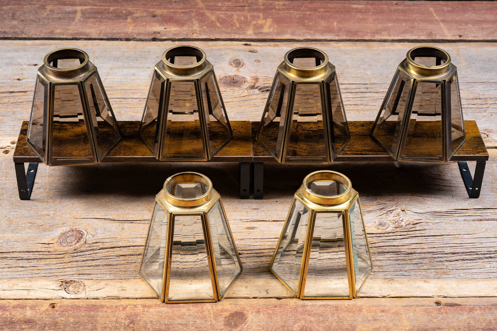 Lot of 6 Hollywood Regency Style Lantern Shades: **NOTE: Any shipping quotes provided on this screen or on your Live Auctioneers invoice are provided by Live Auctioneers. In-house shipping is available on all lots. For in-house shipping quotes, plea