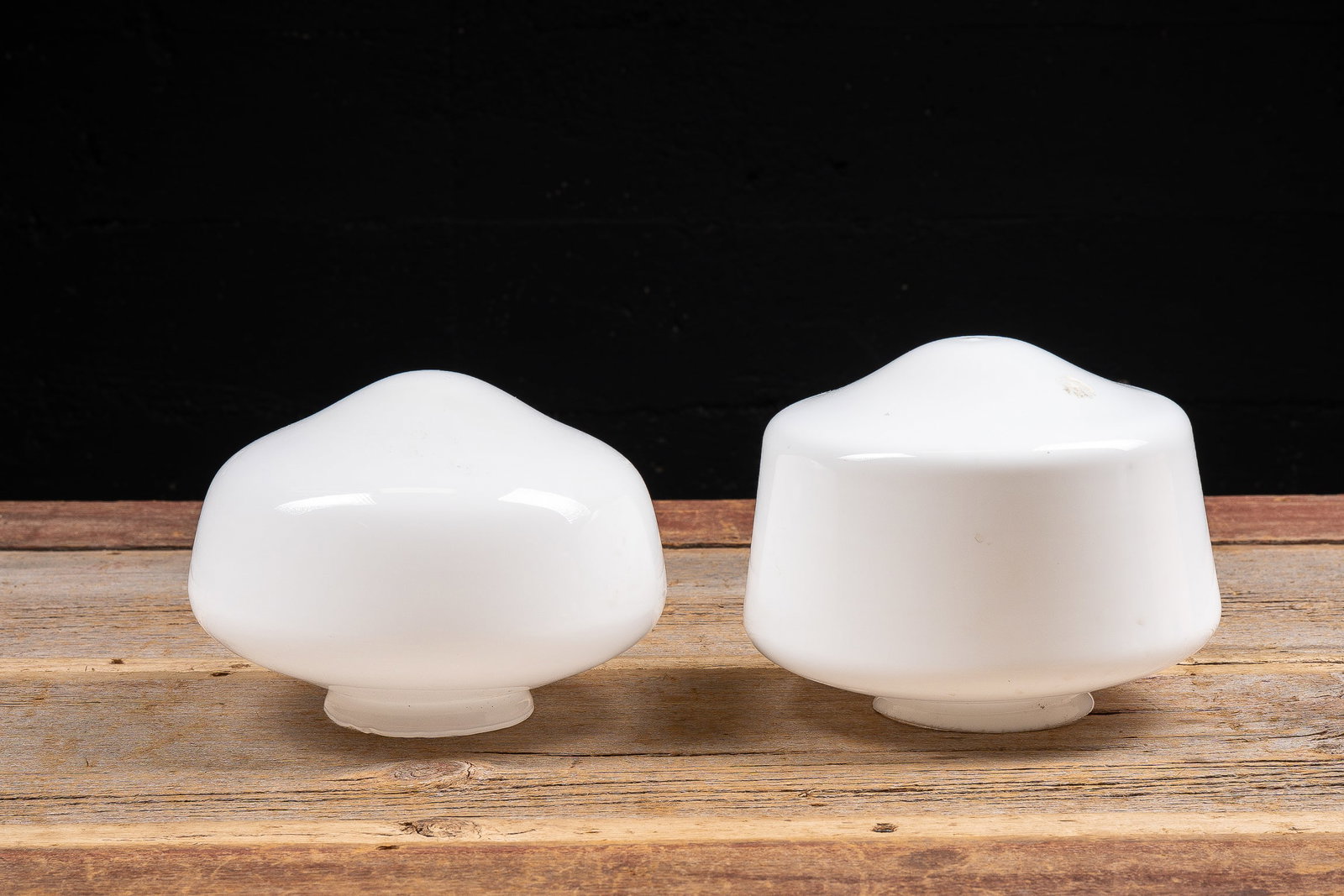 Lot of 2 White Milk Glass Lamp Shades: **NOTE: Any shipping quotes provided on this screen or on your Live Auctioneers invoice are provided by Live Auctioneers. In-house shipping is available on all lots. For in-house shipping quotes, plea