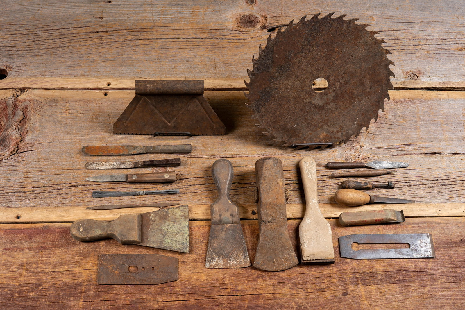 Assorted Early 20th C. Woodworking - Painting Lot: **NOTE: Any shipping quotes provided on this screen or on your Live Auctioneers invoice are provided by Live Auctioneers. In-house shipping is available on all lots. For in-house shipping quotes, plea