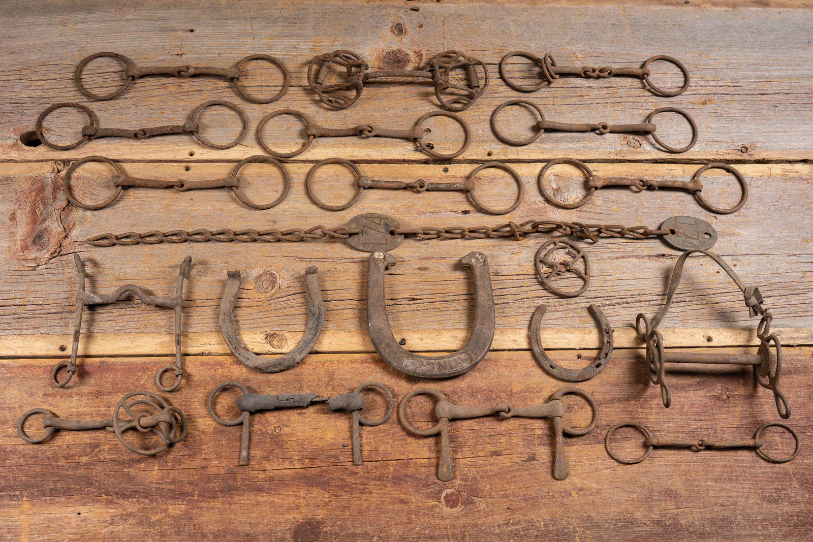 Lot of Turn of Century Equestrian and Bovine Eqpt.: **NOTE: Any shipping quotes provided on this screen or on your Live Auctioneers invoice are provided by Live Auctioneers. In-house shipping is available on all lots. For in-house shipping quotes,