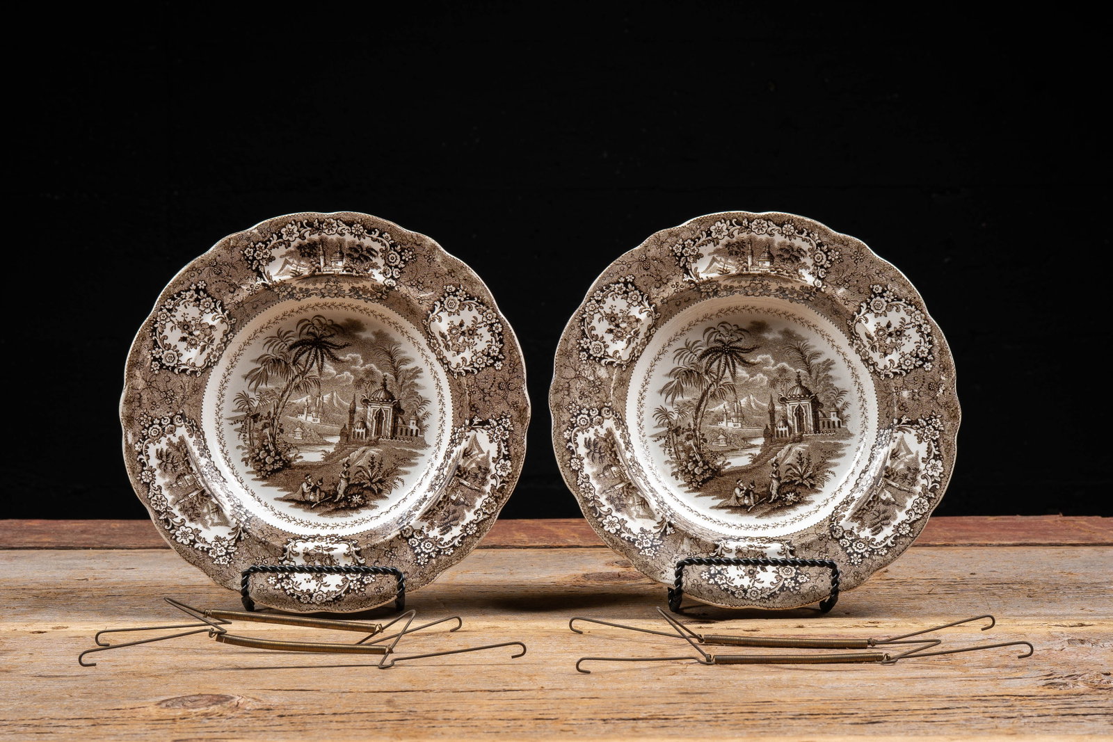 William Ridgway Oriental Transferware Plates: **NOTE: Any shipping quotes provided on this screen or on your Live Auctioneers invoice are provided by Live Auctioneers. In-house shipping is available on all lots. For in-house shipping quotes, plea