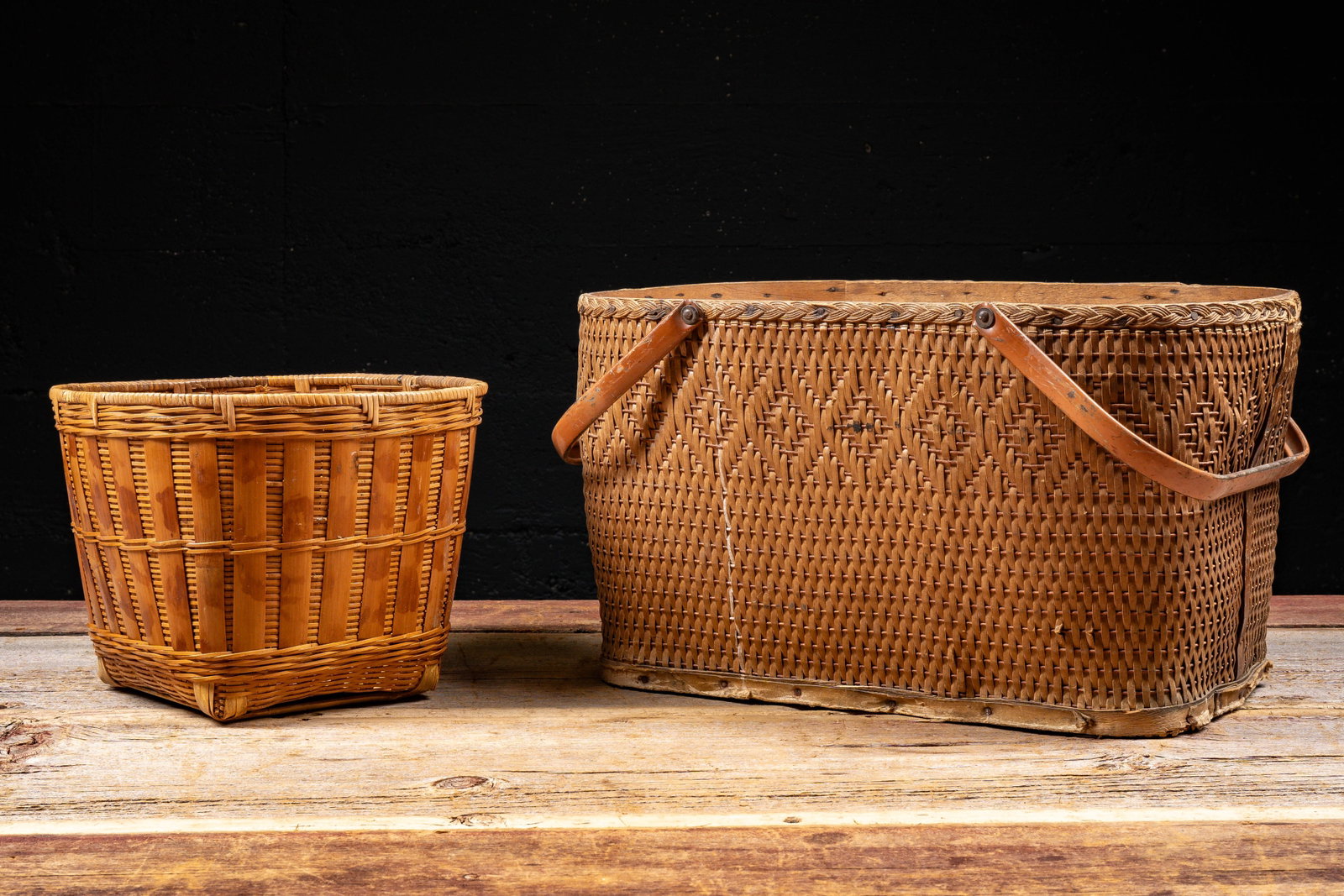 Woven Basket and Picnic Basket Lot (1 of 7)
