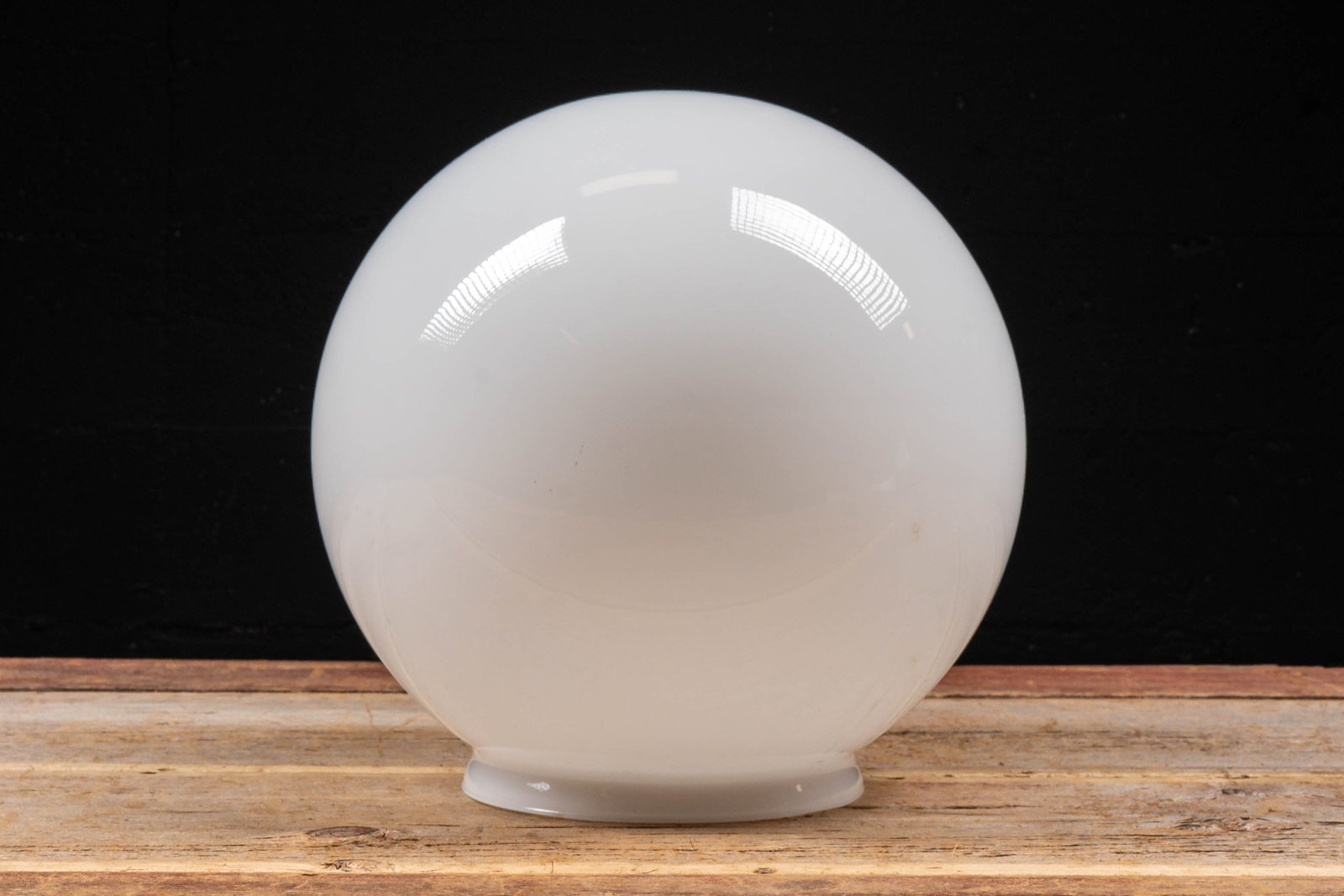 Turn of Century Milk Glass Globe Shade: **NOTE: Any shipping quotes provided on this screen or on your Live Auctioneers invoice are provided by Live Auctioneers. In-house shipping is available on all lots. For in-house shipping quotes, plea