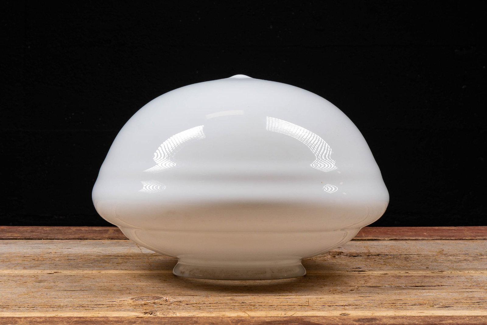 Early to Mid 20th C. Milk Glass Schoolhouse Shade: **NOTE: Any shipping quotes provided on this screen or on your Live Auctioneers invoice are provided by Live Auctioneers. In-house shipping is available on all lots. For in-house shipping quotes, plea