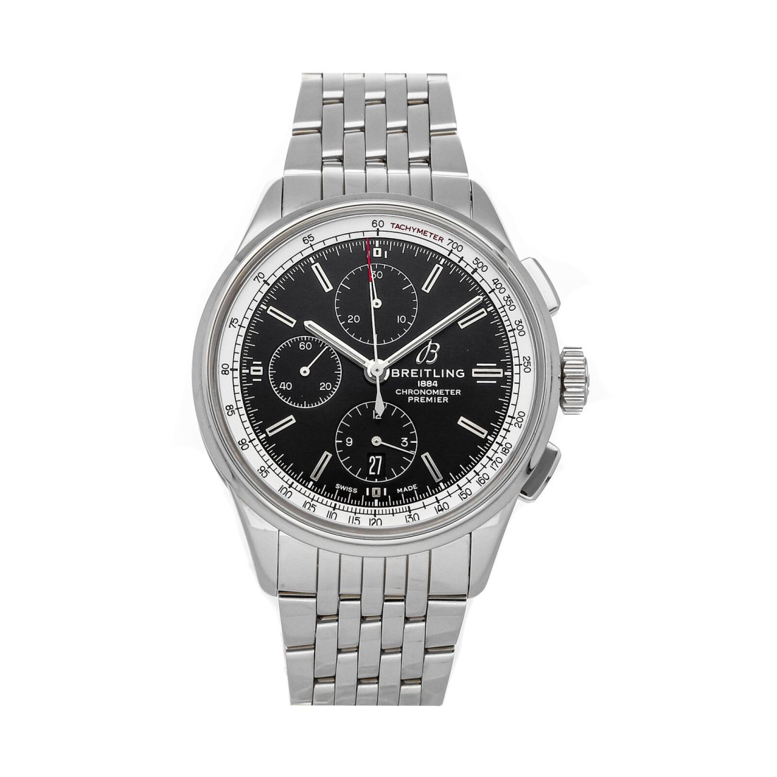 Breitling Premier Chrono Auto 42mm Steel Mens Bracelet Watch Date A13315351B1A1: Condition:Pre-ownedBrand:BreitlingMovement:AutomaticCase Size:42mmHour Markers:IndexWatch Shape:RoundCaseback:SolidFeatures:Chronograph, Date, TachymeterGender:MenBand Material:Stainless steelBand Col