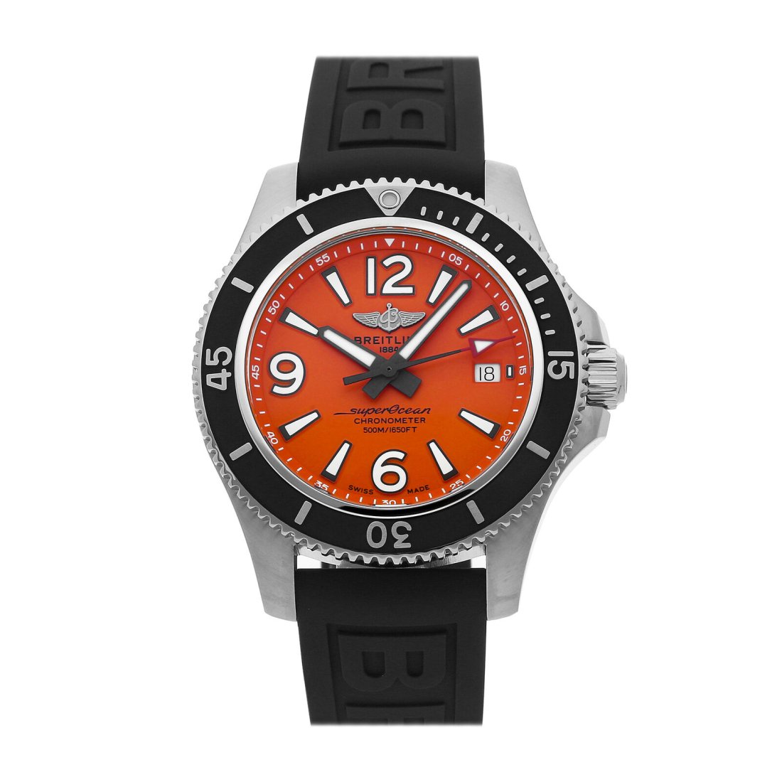Breitling Superocean Automatic 42mm Steel Mens Strap Watch Date A17366D71O1S1: Condition:Pre-ownedBrand:BreitlingMovement:AutomaticCase Size:42mmHour Markers:Arabic numerals, indexWatch Shape:RoundCaseback:SolidFeatures:DateGender:MenBand Material:RubberBand Color:BlackBuckle Ty