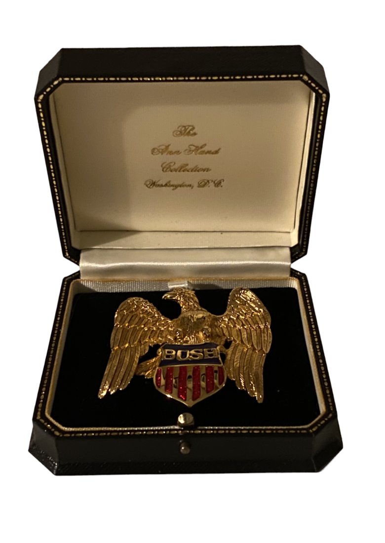 RARE GEORGE W. BUSH PRESIDENT GOLD TONE EAGLE PIN (1 of 5)