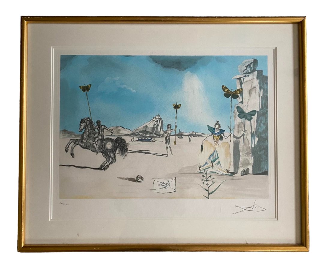 SALVADOR DALI LARGE LITHOGRAPH PRINT SIGNED (1 of 5)