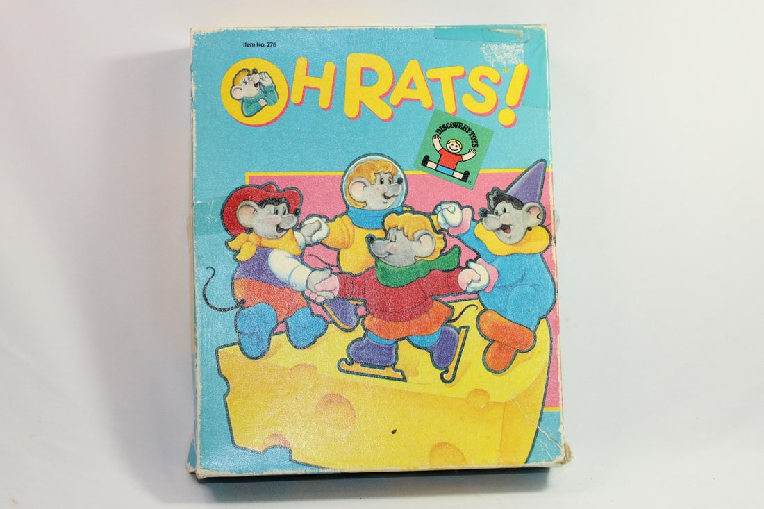 Vintage Discovery Toys: "Oh Rats!" Puzzle Game: parts are all there in the condition as shown - it is only missing the instructions