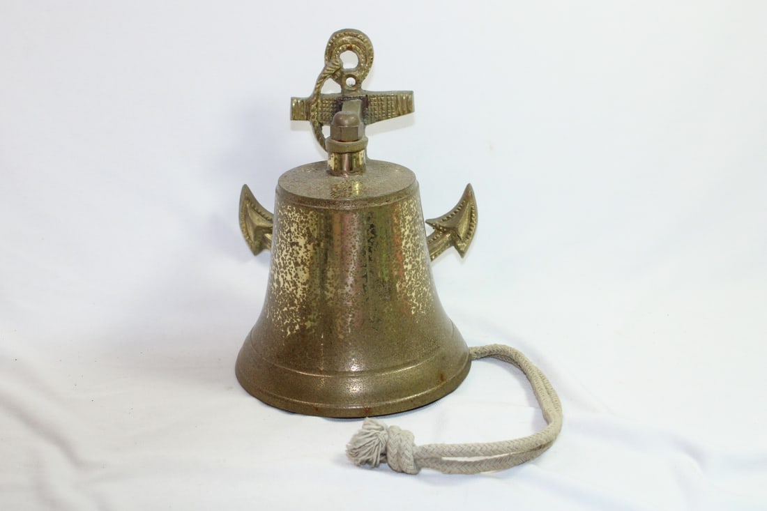 Solid Brass Anchor Ship Bell (1 of 11)