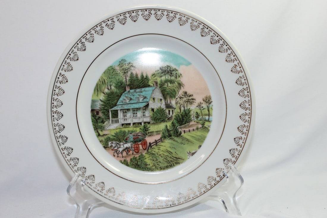Currier And Ives Four Seasons Plate Summer