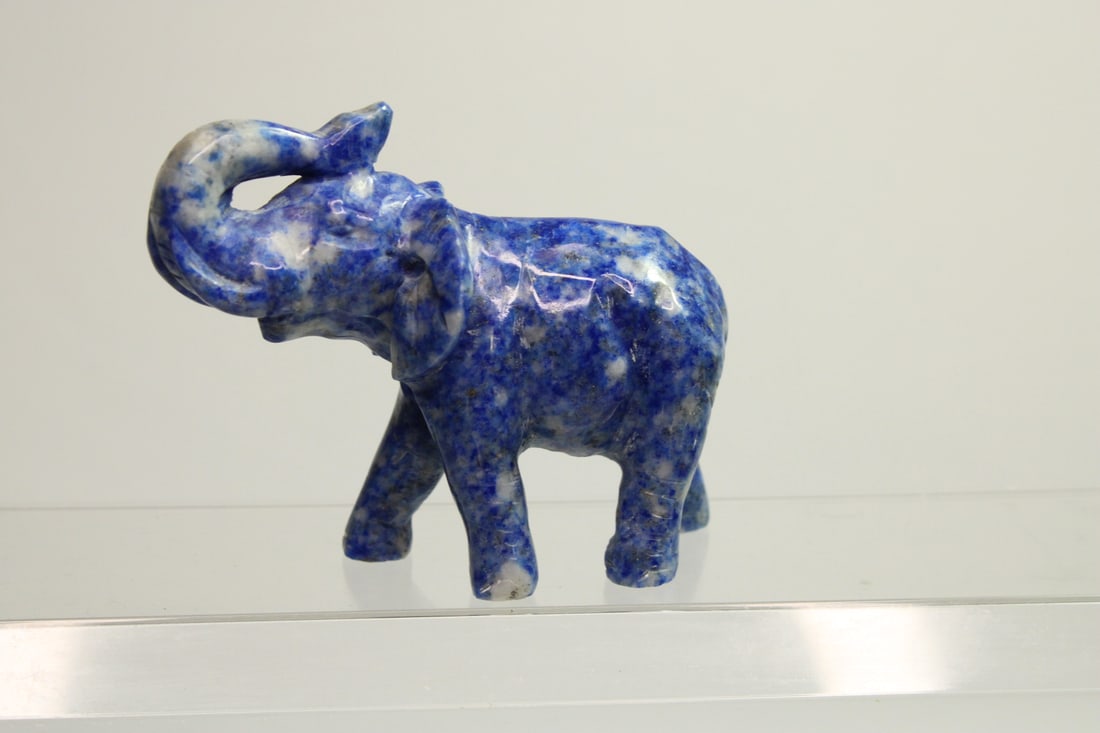 Natural Lapis Lazuli Gemstone Elephant (1 of 6)