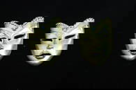 Pair of Mask Form Earrings