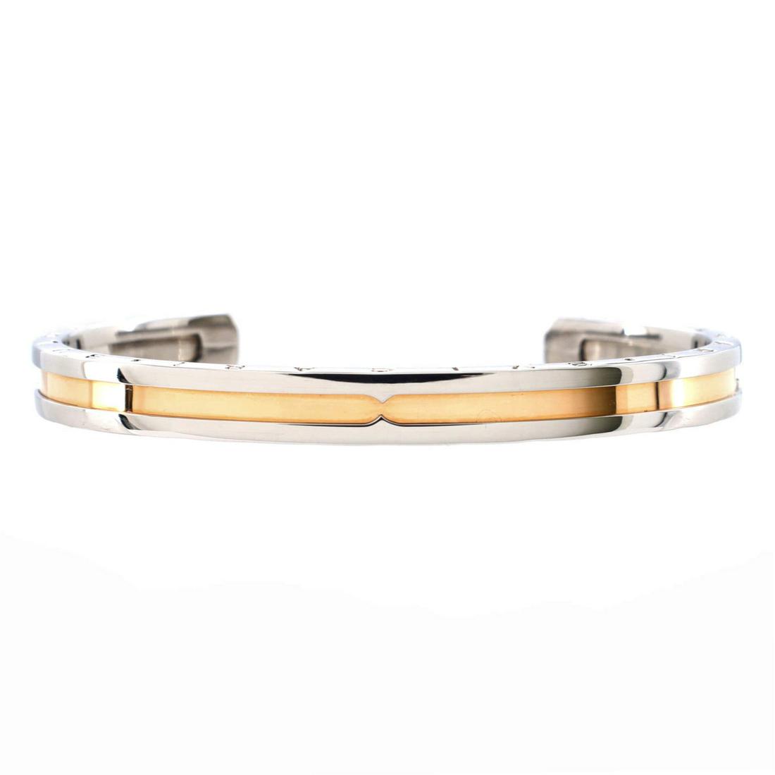 Bvlgari B.Zero1 Open Cuff Bracelet Stainless Steel and 18K Yellow Gold (1 of 4)