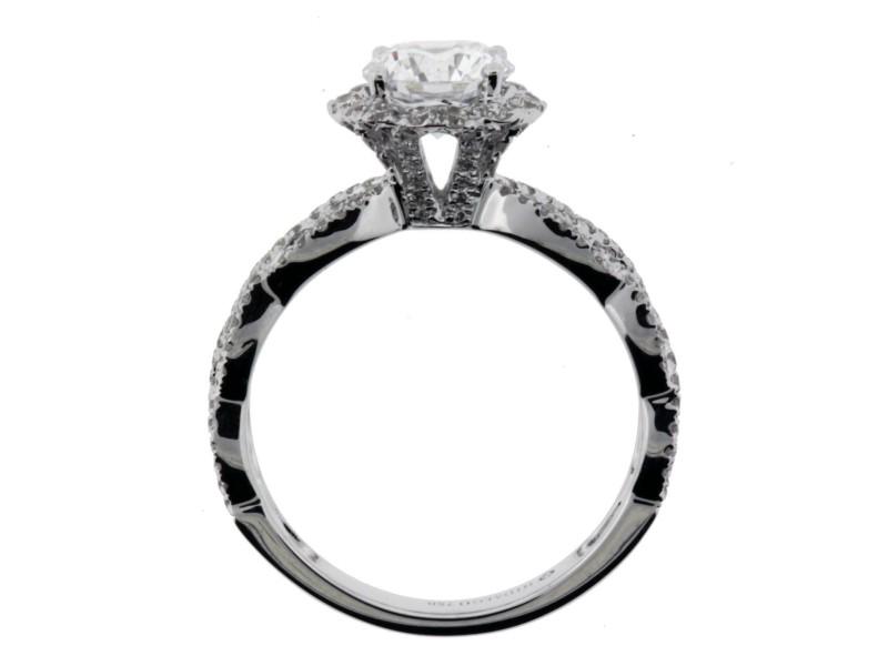 Hidalgo 18k White Gold Diamond Engagement Ring Auction
