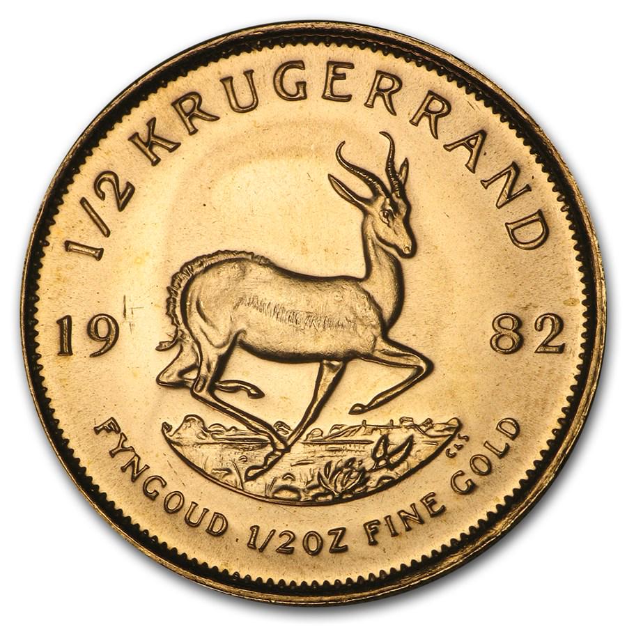 1982 South Africa 1/2 oz Gold Krugerrand (1 of 2)