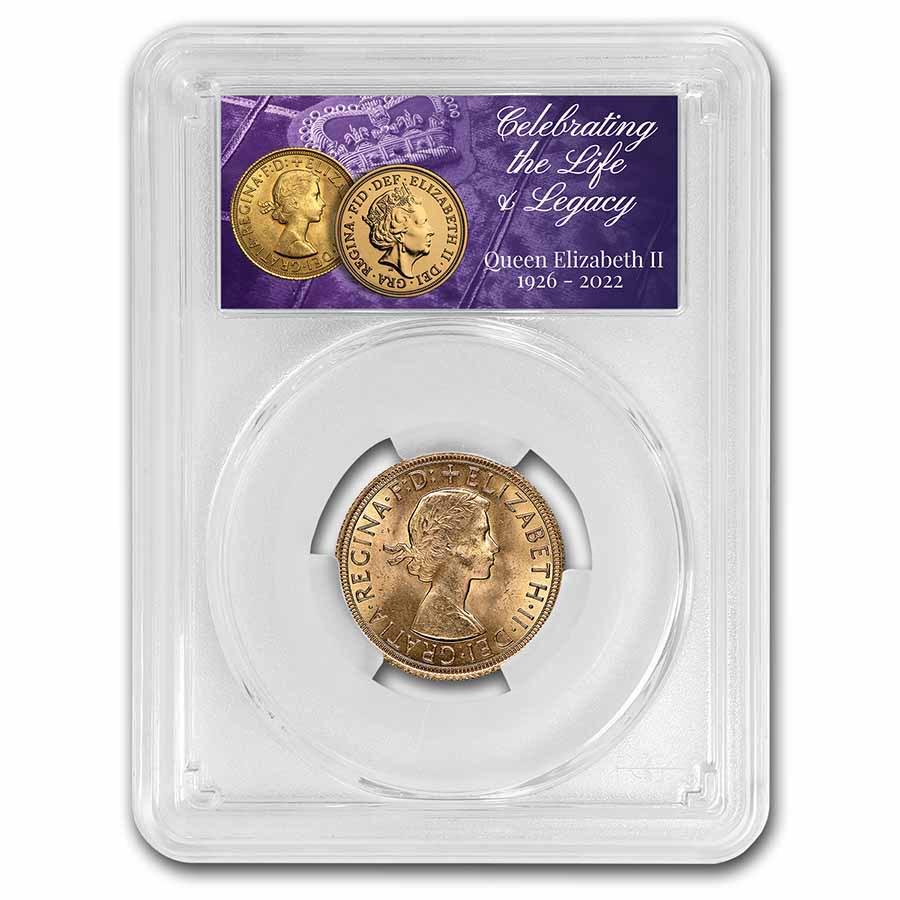 1967 Great Britain Gold Sovereign Elizabeth II MS-65 PCGS (ER II): 1967 Great Britain Gold Sovereign Elizabeth II MS-65 PCGS (ER II) ---- SKU: 260441 ---- Year: 1967 ---- Grade: MS-65 ---- Grade Service: PCGS ---- Denomination: 1 Sovereign ---- Mint Mark: Not Shown -