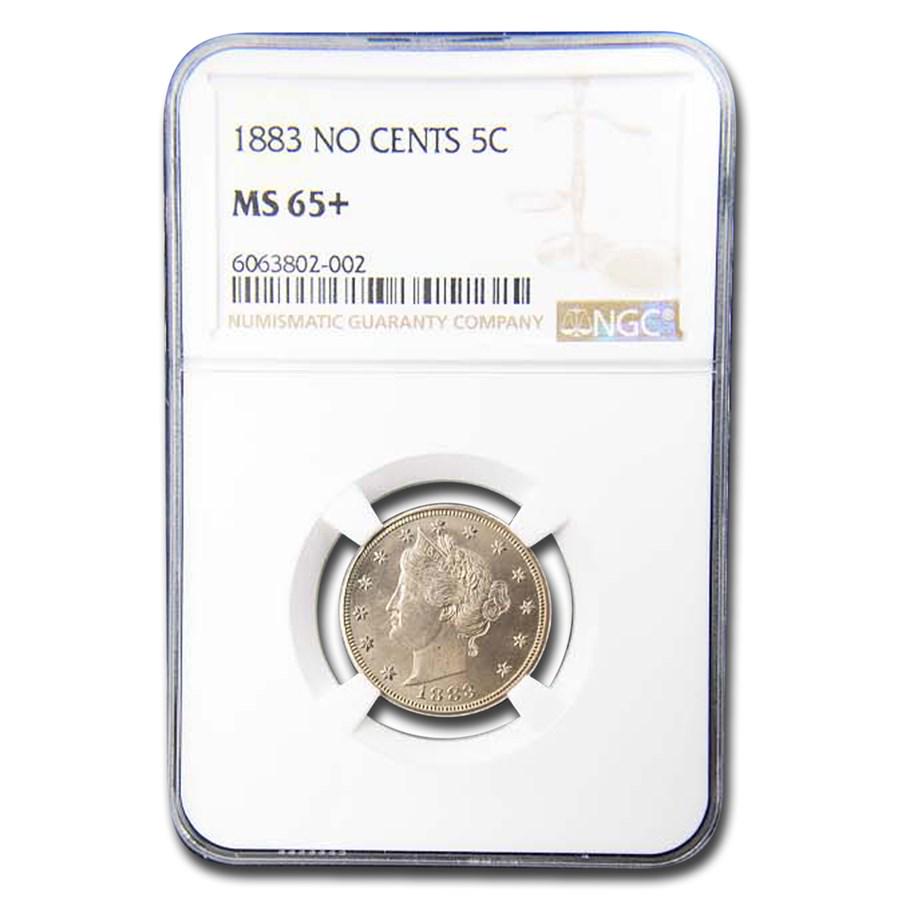 1883 Liberty Head V Nickel MS-65+ NGC (No Cents) (1 of 3)