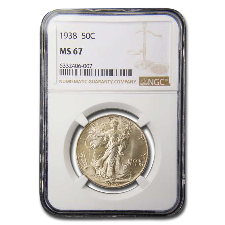 1938 Walking Liberty Half Dollar MS-67 NGC (1 of 3)