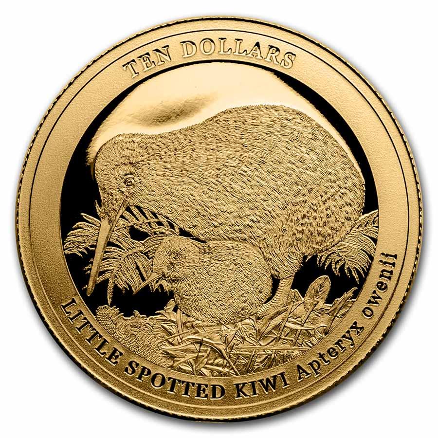 2022 New Zealand 1/4 oz Proof Gold $10 Kiwi (1 of 3)