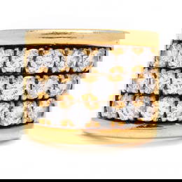 Wide Gold and Diamond Band